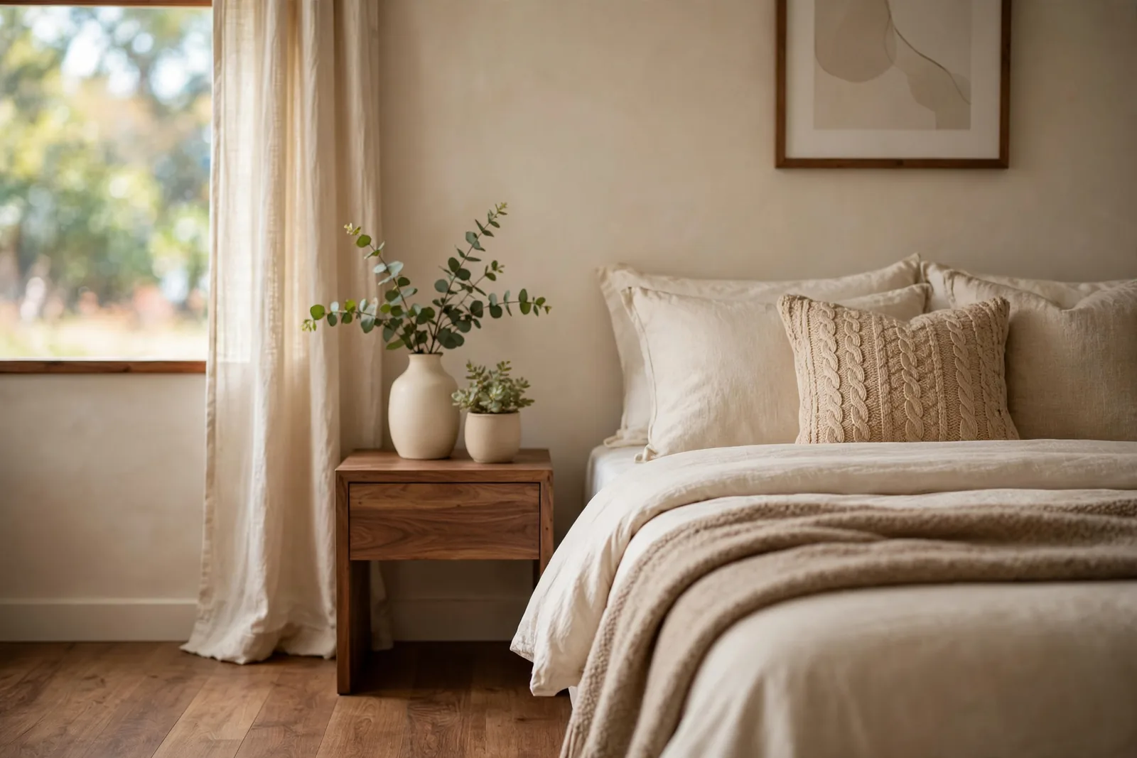 A finished bedroom
